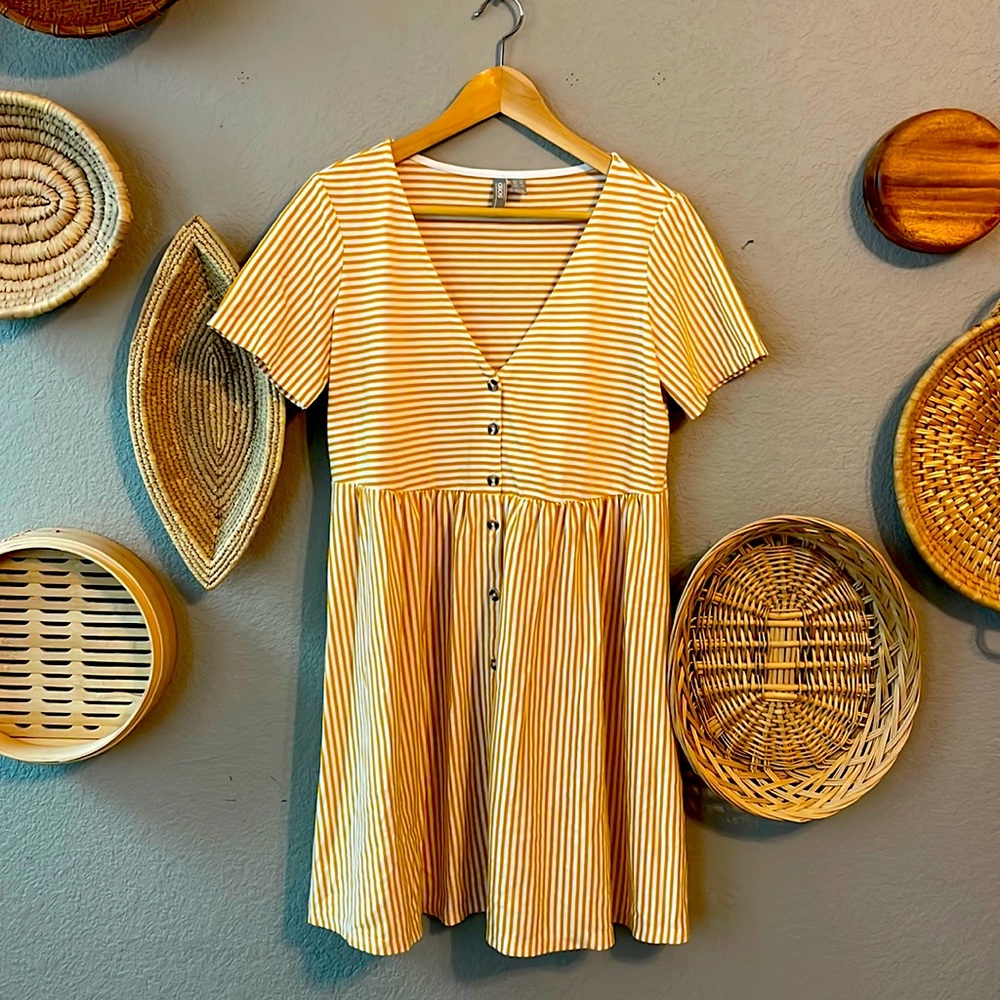 ASOS striped button down beach dress